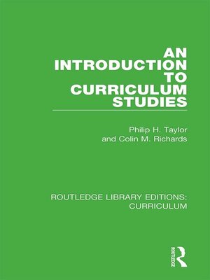 cover image of An Introduction to Curriculum Studies